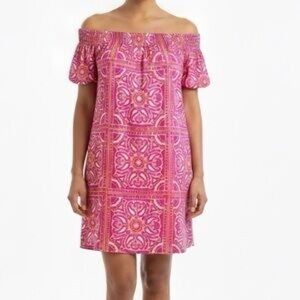 Vineyard Vines Pink Island Scarf Mini Dress